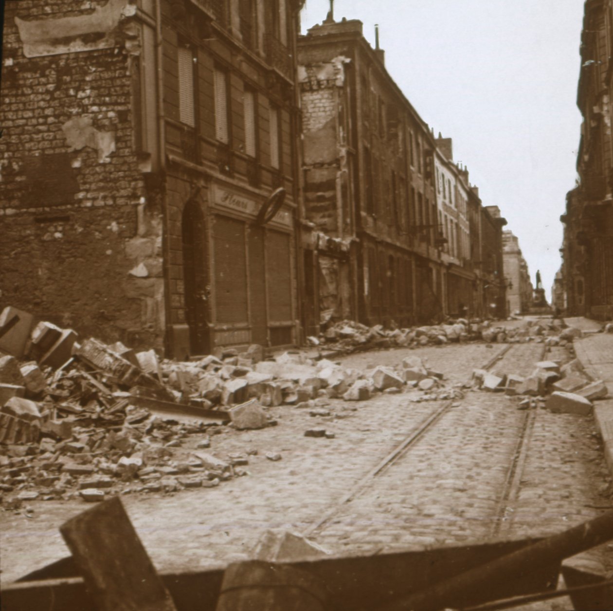 Rue Ceres, Reims, norra Frankrike, c1914-c1918. av Unbekannt