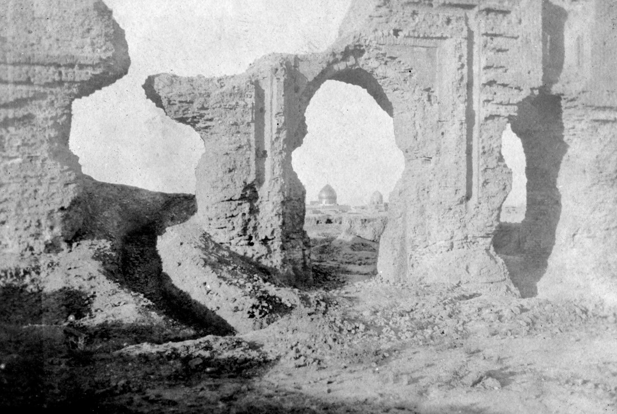 Förstörda murar av den förtrollade trädgården, strax utanför Samarra City, Irak, 1917-1919 av Unbekannt