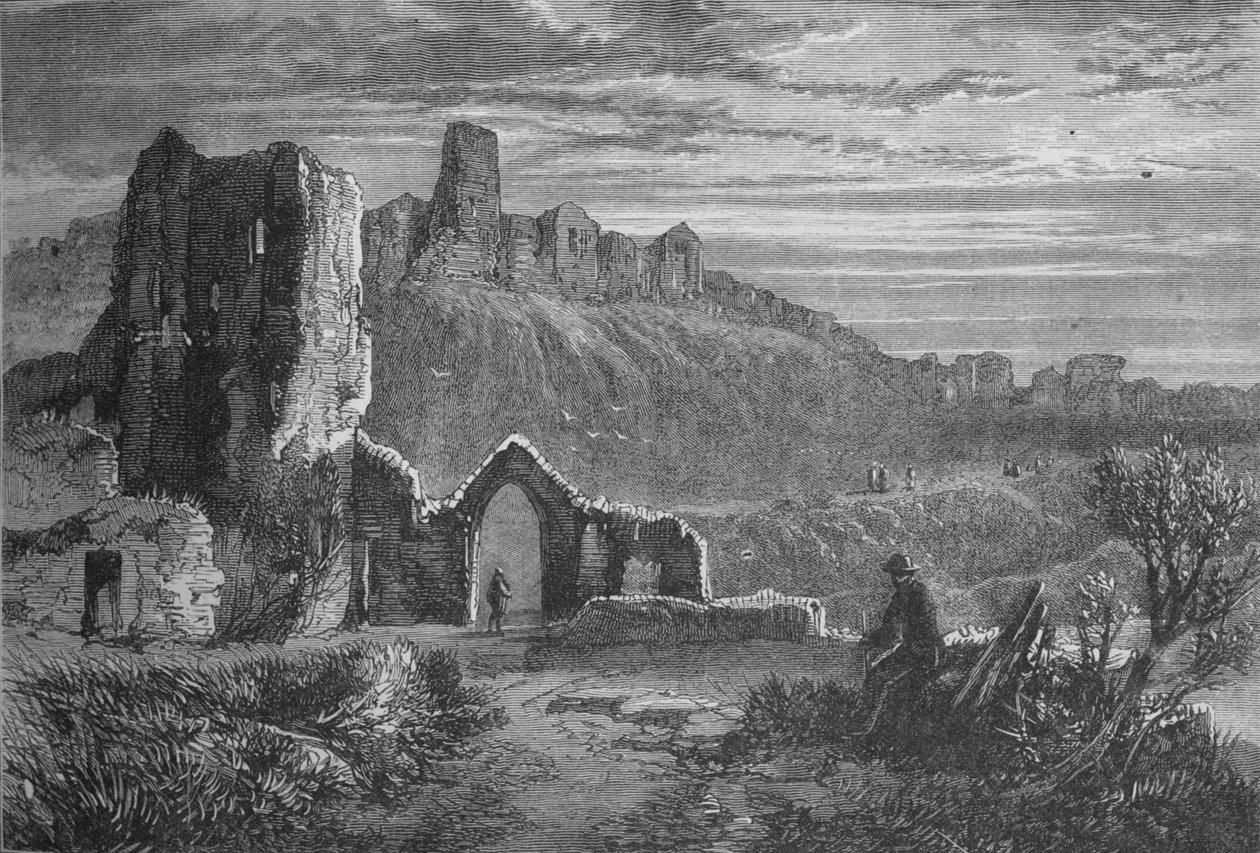 Ruinerna av Hastings Castle, c1880 av Unbekannt