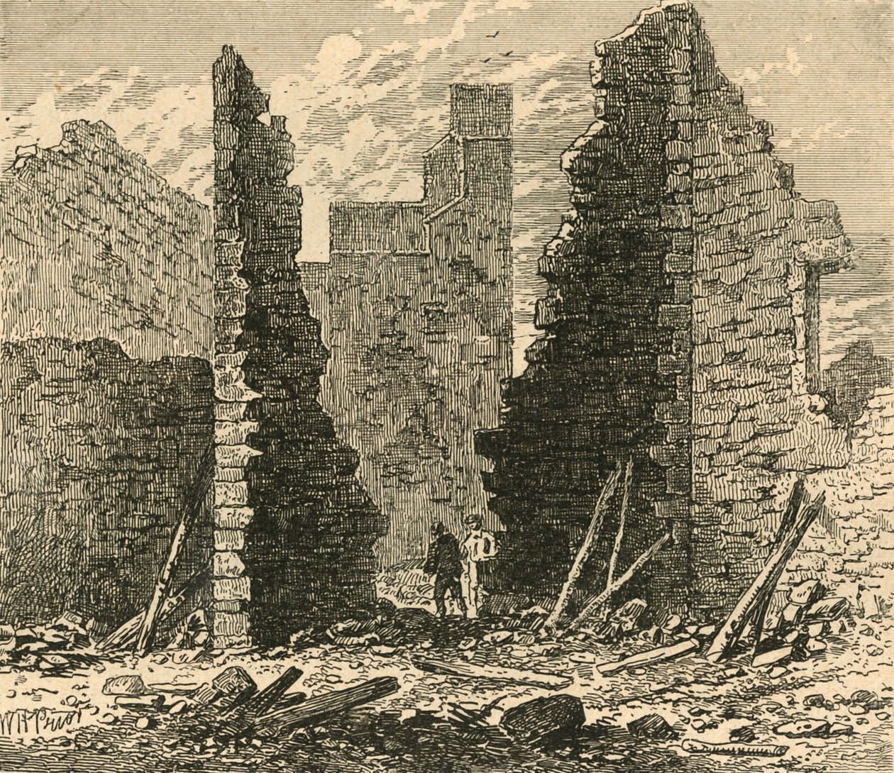 Ruinerna av Barbican på Ludgate Hill, 1792, 1897. av Unbekannt