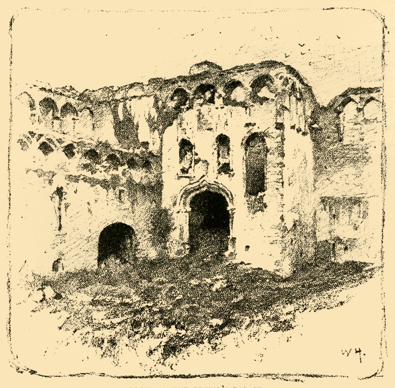 Ruinerna av Bishops Palace, 1898. av Unbekannt