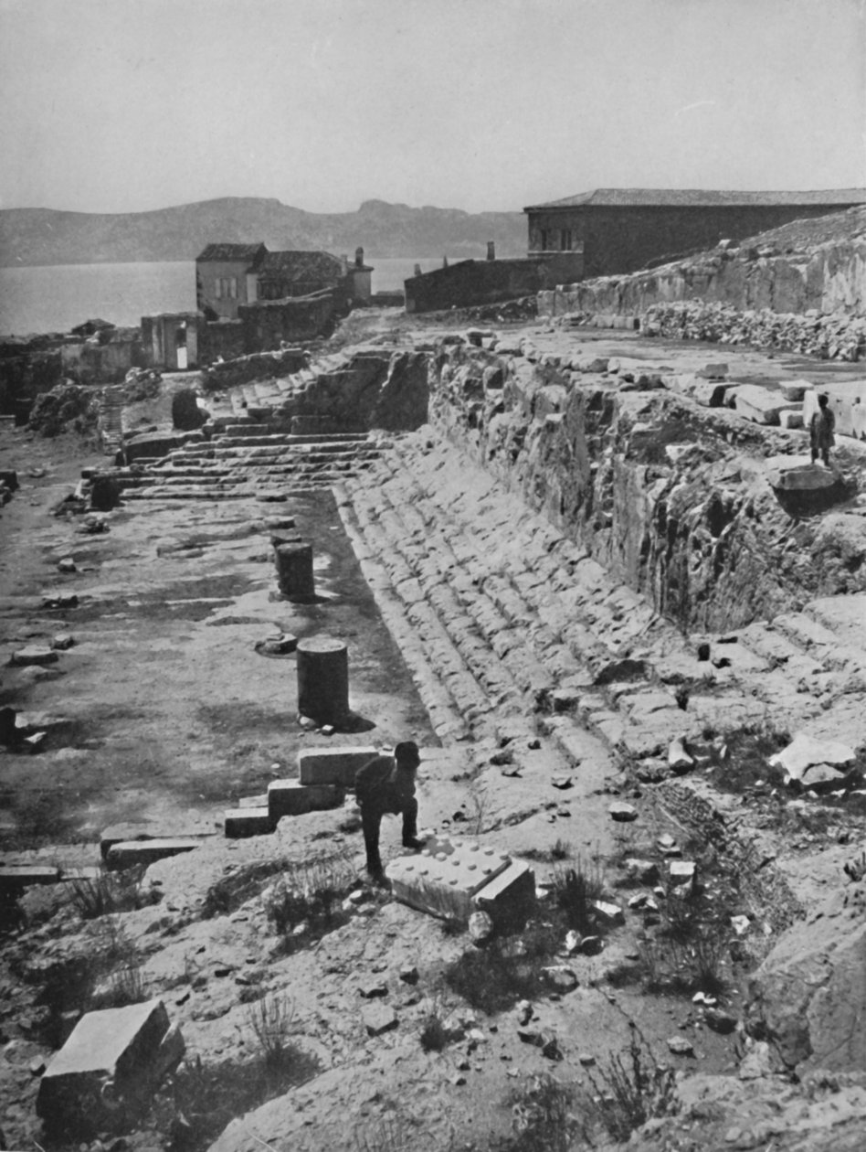 Ruinerna av Mysteriets stora tempel i Eleusis, 1913 av Unbekannt