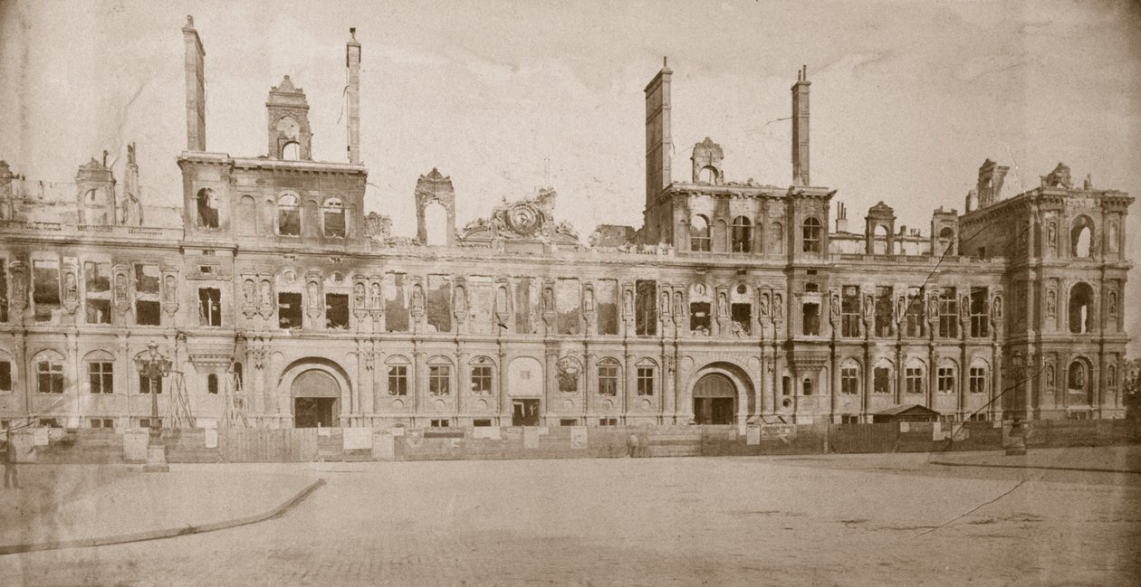 Ruinerna av Hotel de Ville, Paris, maj 1871 av Unbekannt