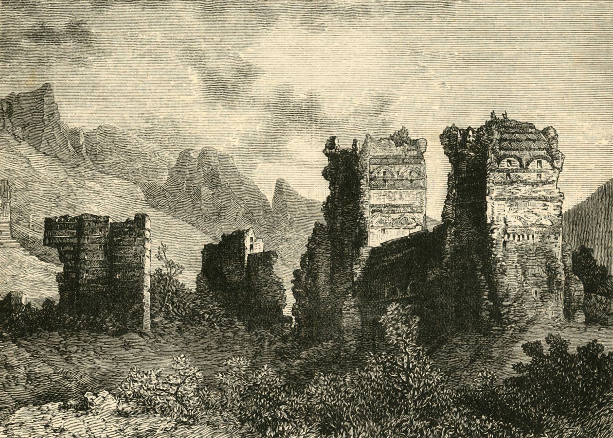 Ruins of the Old City Walls, Antioch, 1890.    av Unbekannt