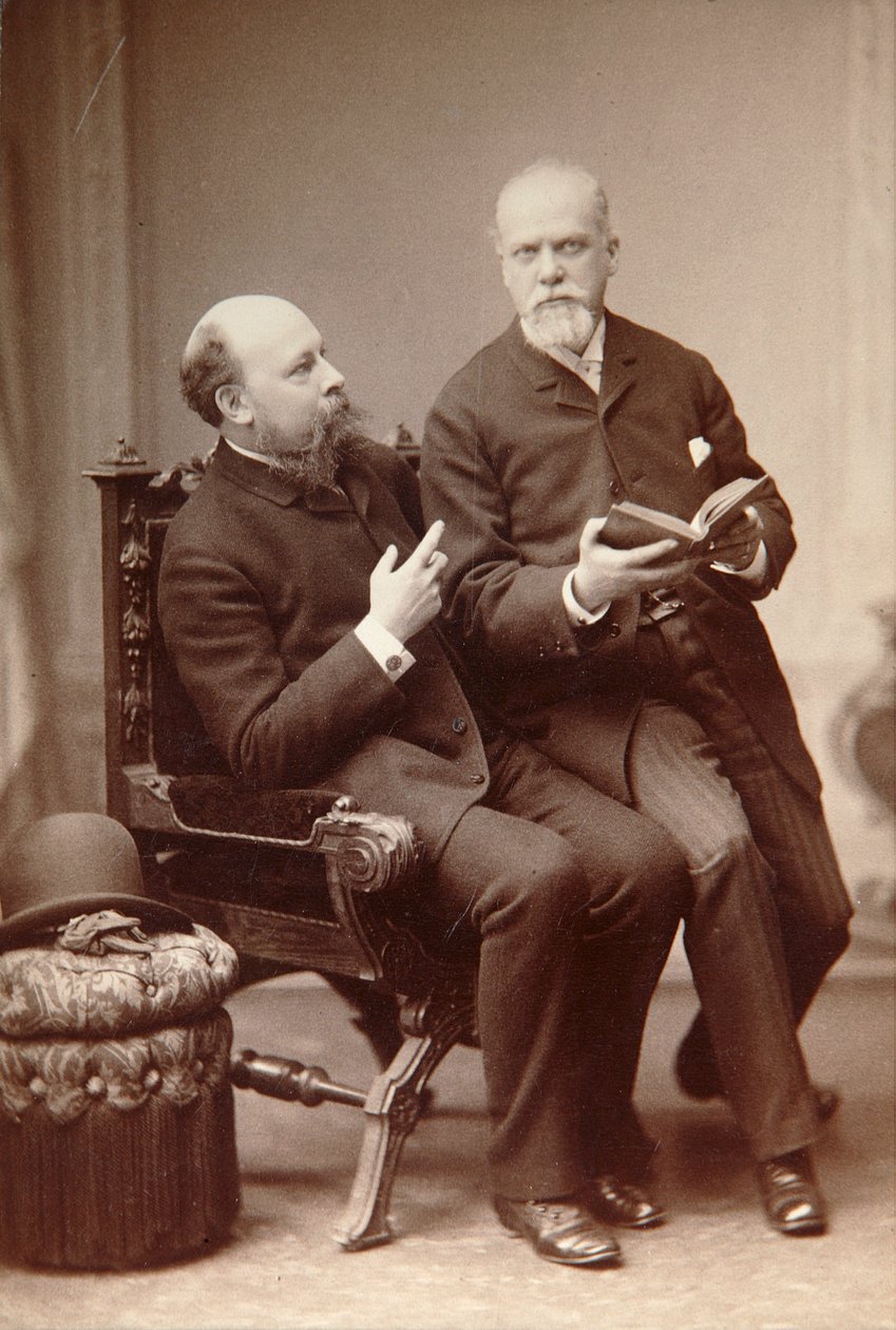 Den ryske konstnären Pavel Shukovsky och historikern Alexander Onegin, Weimar, Tyskland, sent 1800-tal. av Unbekannt