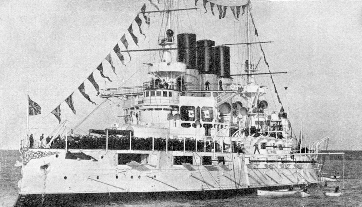Ryska slagskeppet Retvisan, rysk-japanska kriget, 1904-5 av Unbekannt
