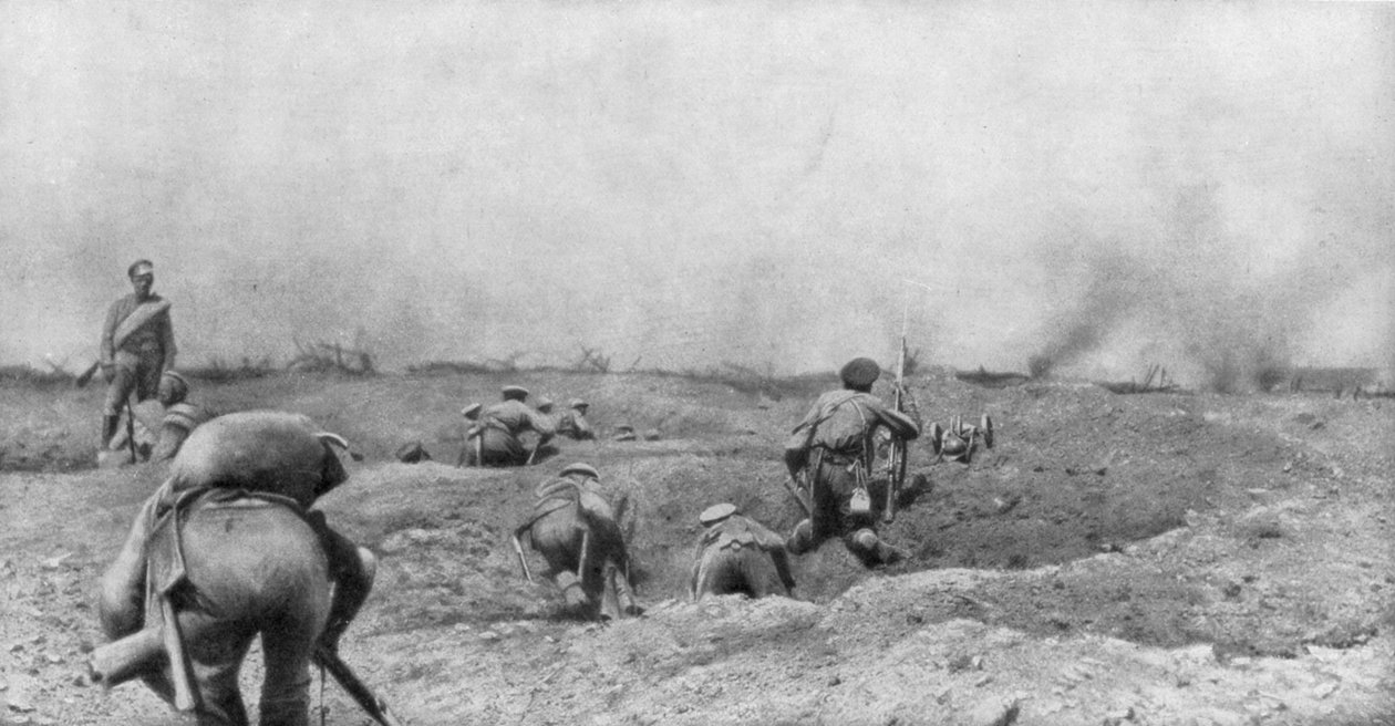 Rysk offensiv, Dzike Lani, Ternopil, Ukraina, första världskriget, 1 juli 1917 av Unbekannt