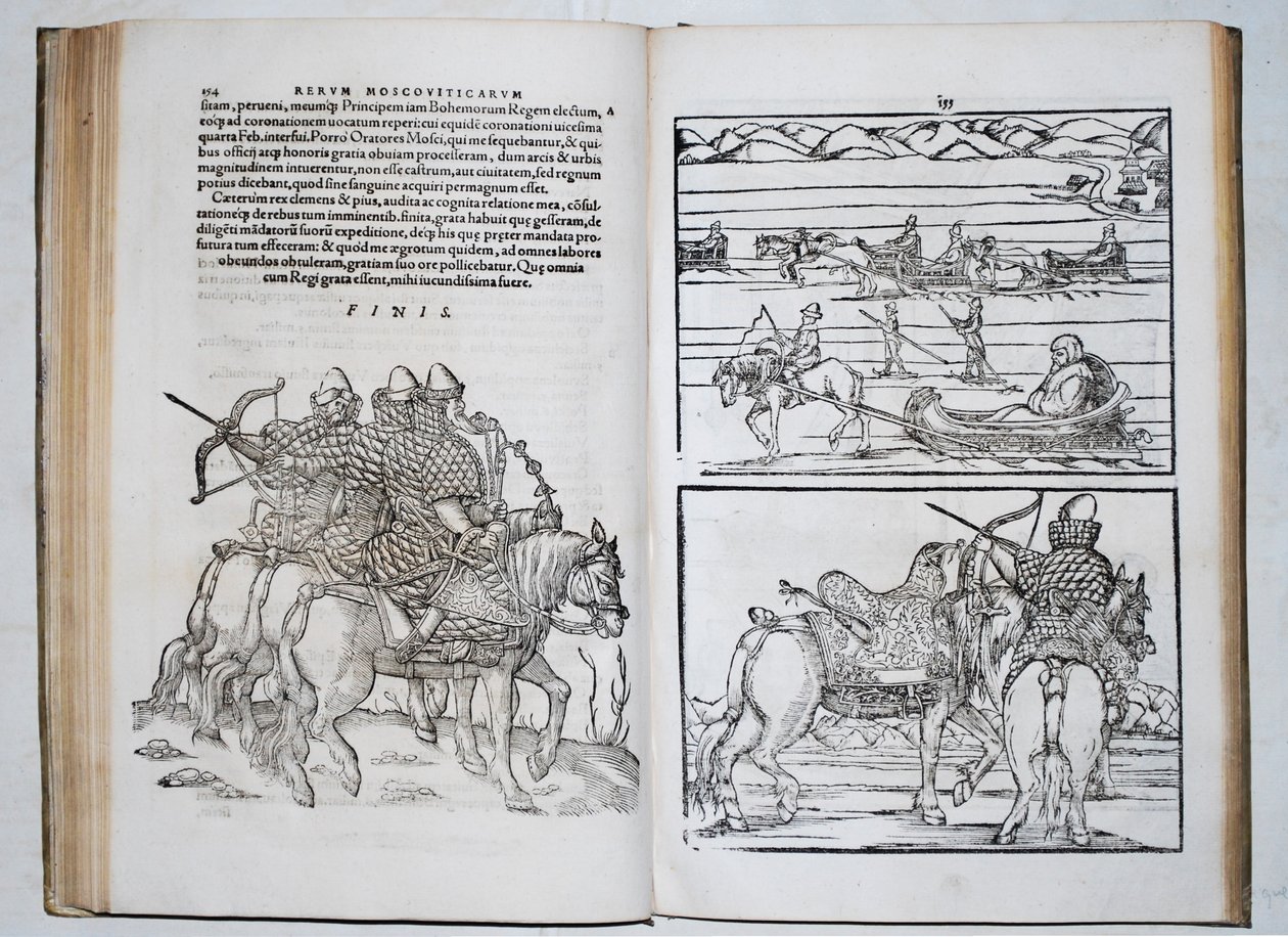 ryska krigare. Siegmund von Herberstein reser genom Ryssland Från: Rerum Moscoviticarum commentarii.., 1571 av Unbekannt