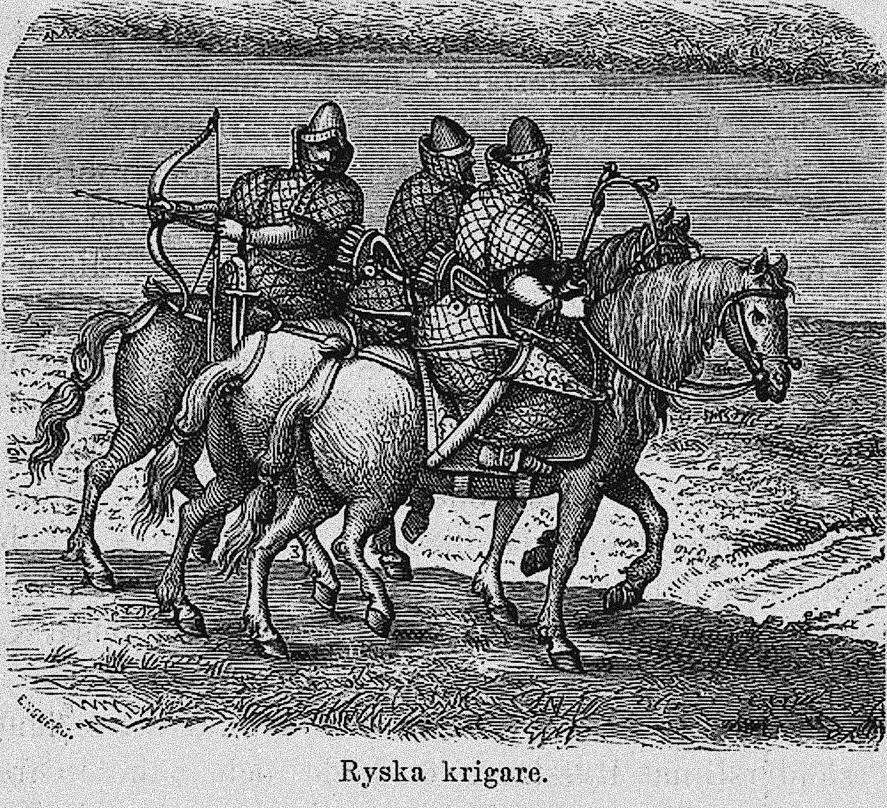 ryska krigare, ca. 1620 av Unbekannt