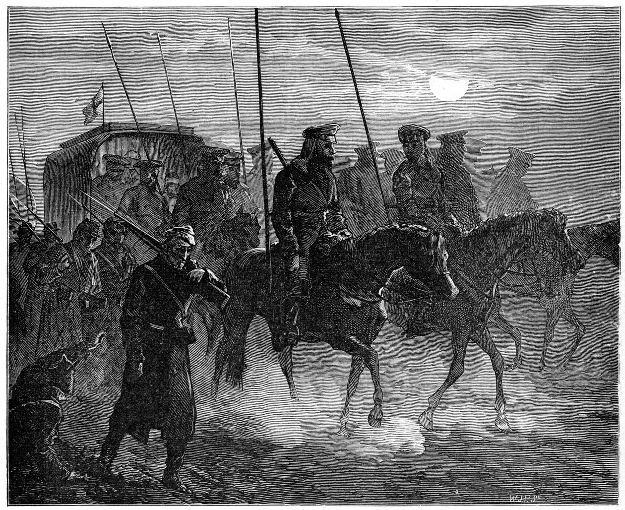 Ryska sårade lämnar Plevna, rysk-turkiska kriget, 1877-1878, 1900 av Unbekannt