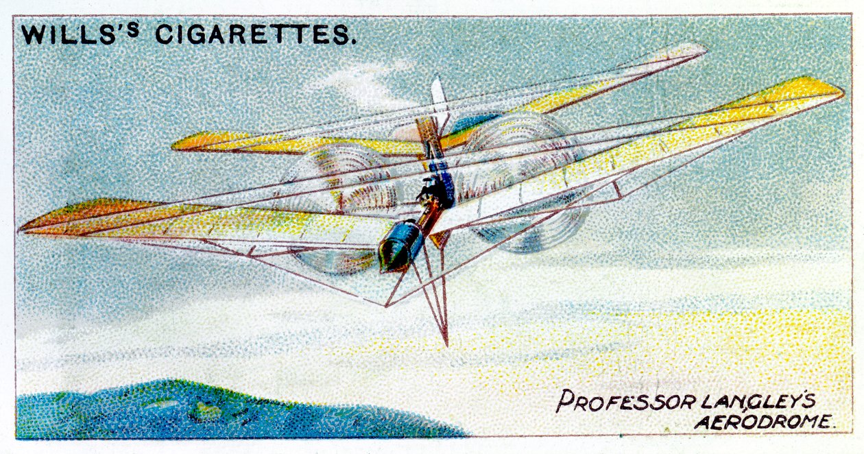 SP Langleys ångdrivna modellflygplan Aerodrome, c1896 av Unbekannt