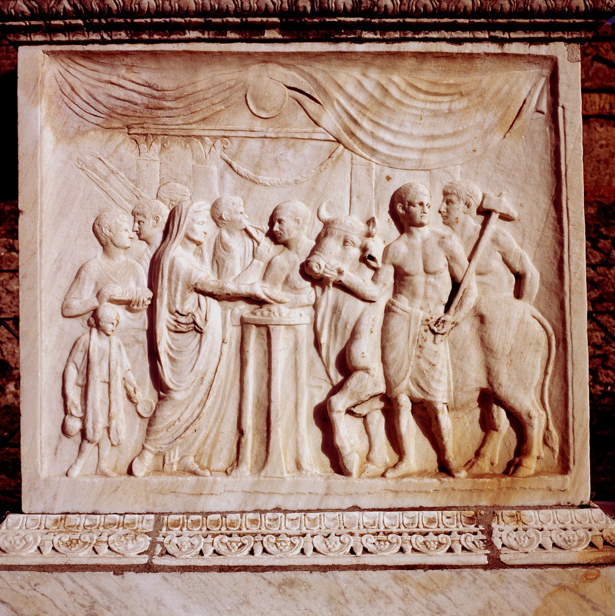 Offer av en oxe, Vespasianus tempel, Pompeji, Italien, 1:a århundradet av Unbekannt