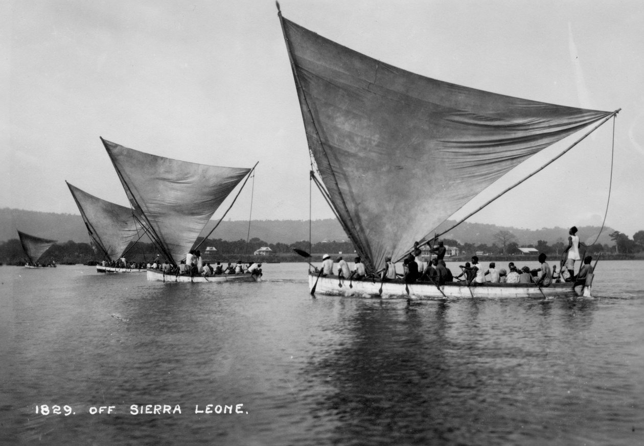 Segelbåtar, Sierra Leone, 1900-talet av Unbekannt