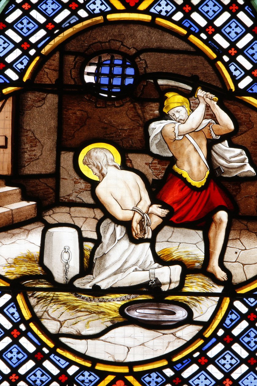 Saint-Corentin (Saint Corentin) katedral, Quimper Målat glas: Johannes Döparens död, Quimper, Frankrike av Unbekannt