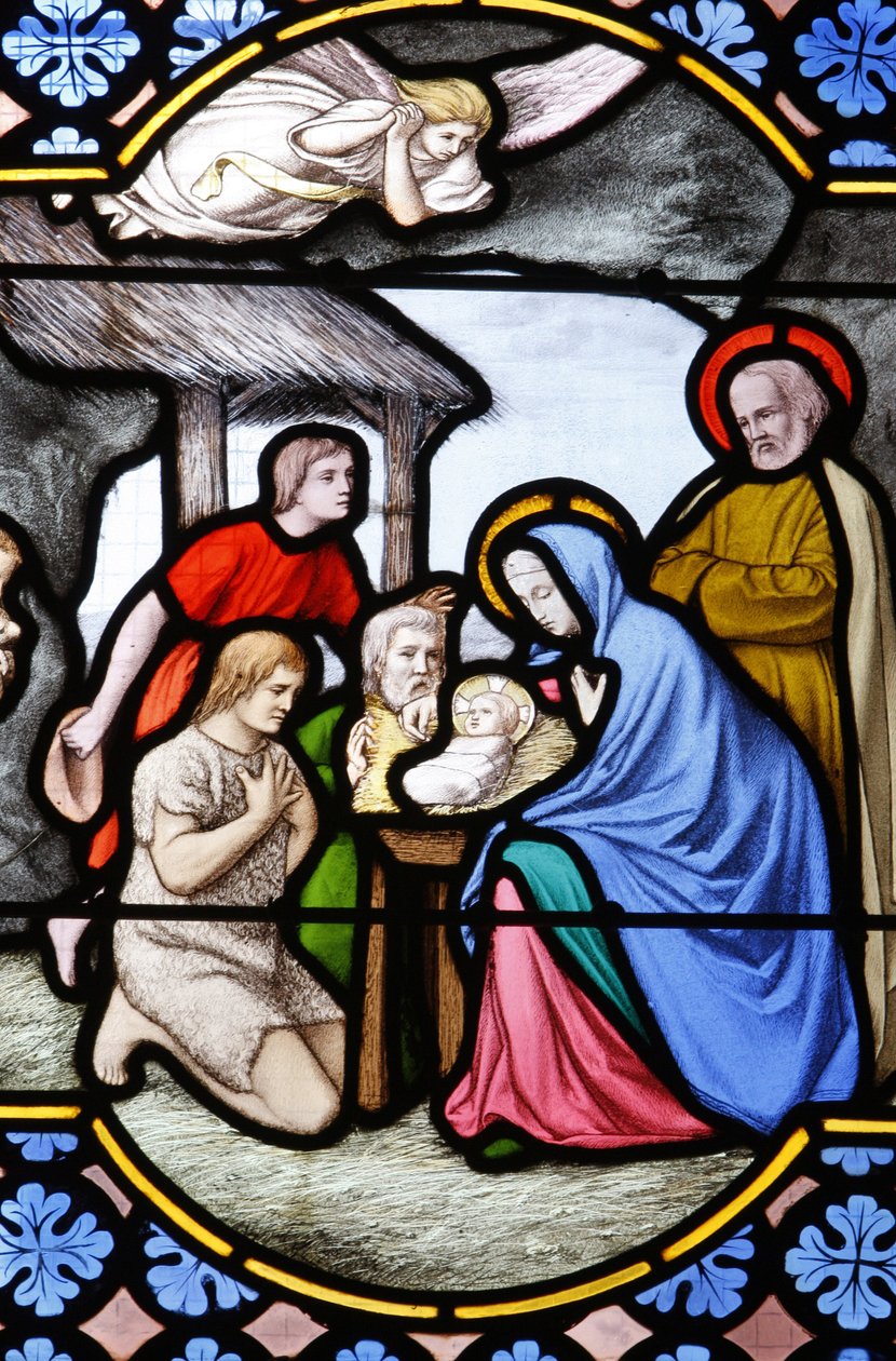 Saint-Corentin (Saint Corentin) katedral, Quimper Målat glas: herdar tillbedjan, Quimper, Frankrike av Unbekannt