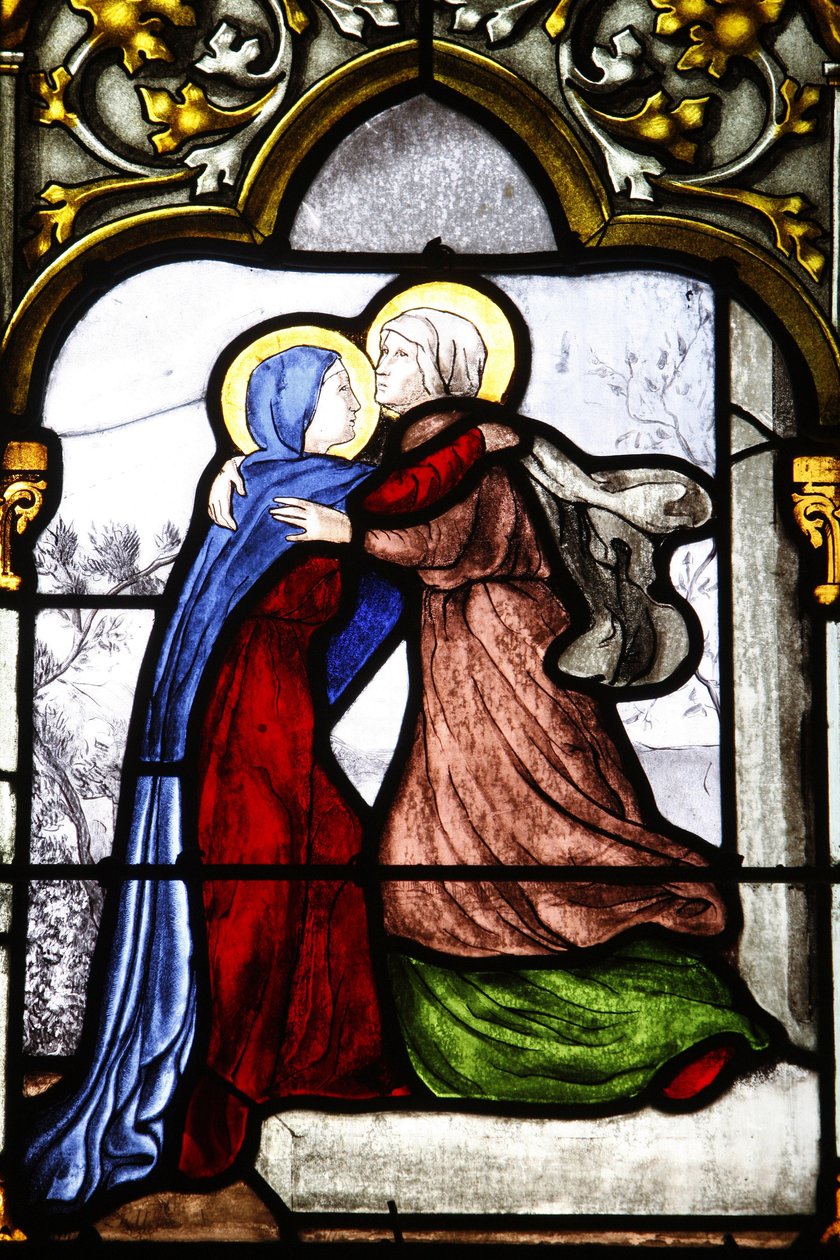 Saint-Corentin (Saint Corentin) katedral, Quimper Målat glas: besöket, Quimper, Frankrike av Unbekannt