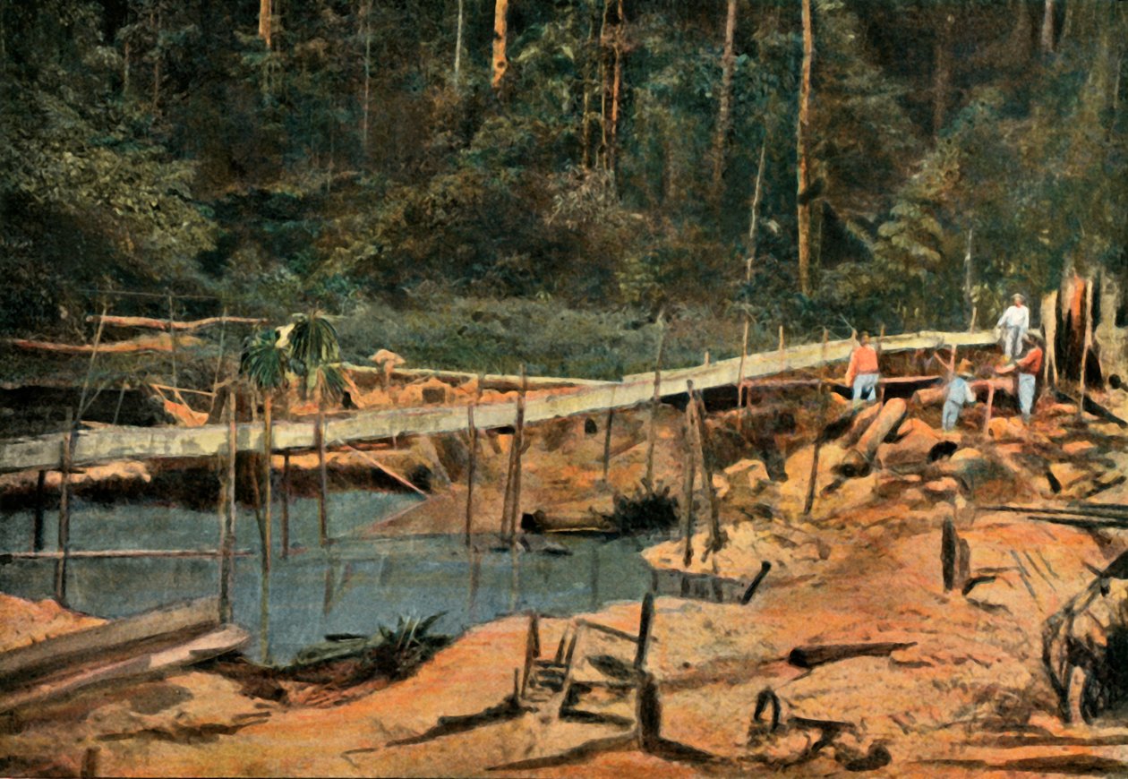 Sankt Elia. Le Schluss Rigole Pour LOr, The Sluice, Prospecting for Gold, 1900. av Unbekannt