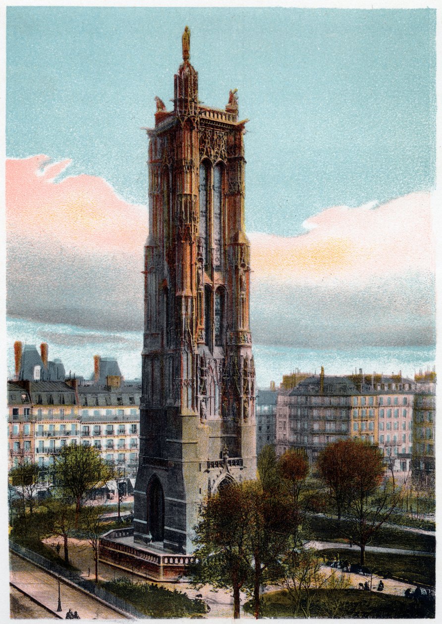 Saint-Jacques Tower, Paris, c1900 av Unbekannt