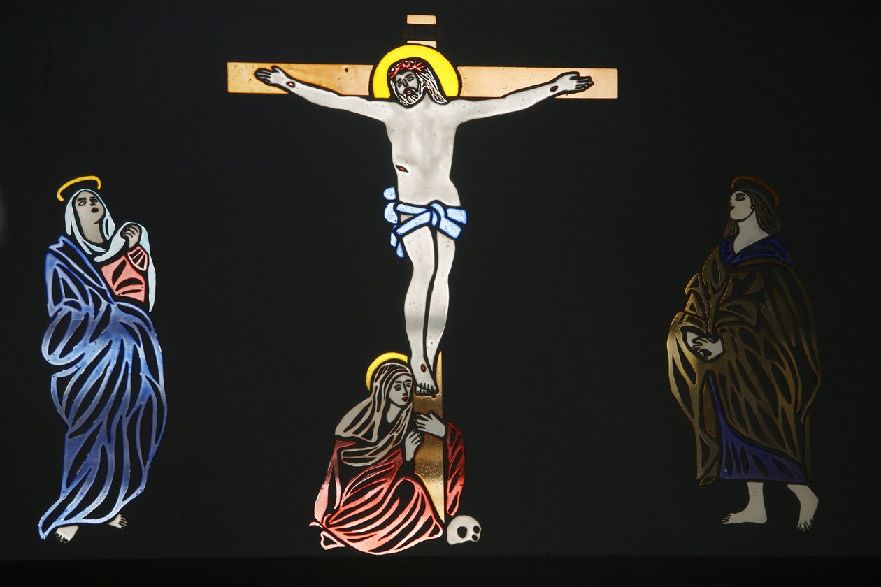 Saint Anthony koptiska kyrka konstverk: Jesus på korset, Jerusalem, Israel av Unbekannt