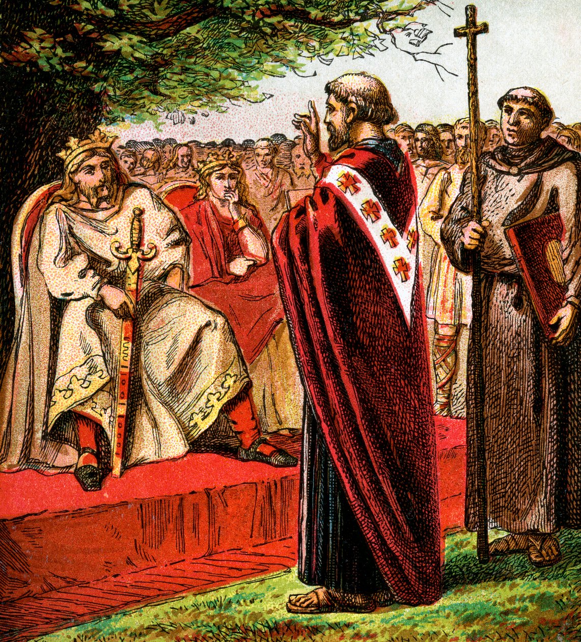 Saint Augustine and the Saxons, c1850 av Unbekannt