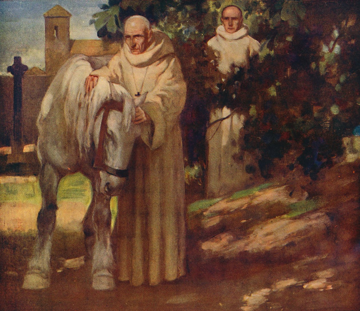 Saint Columba och den vita hästen, 1912 av Unbekannt