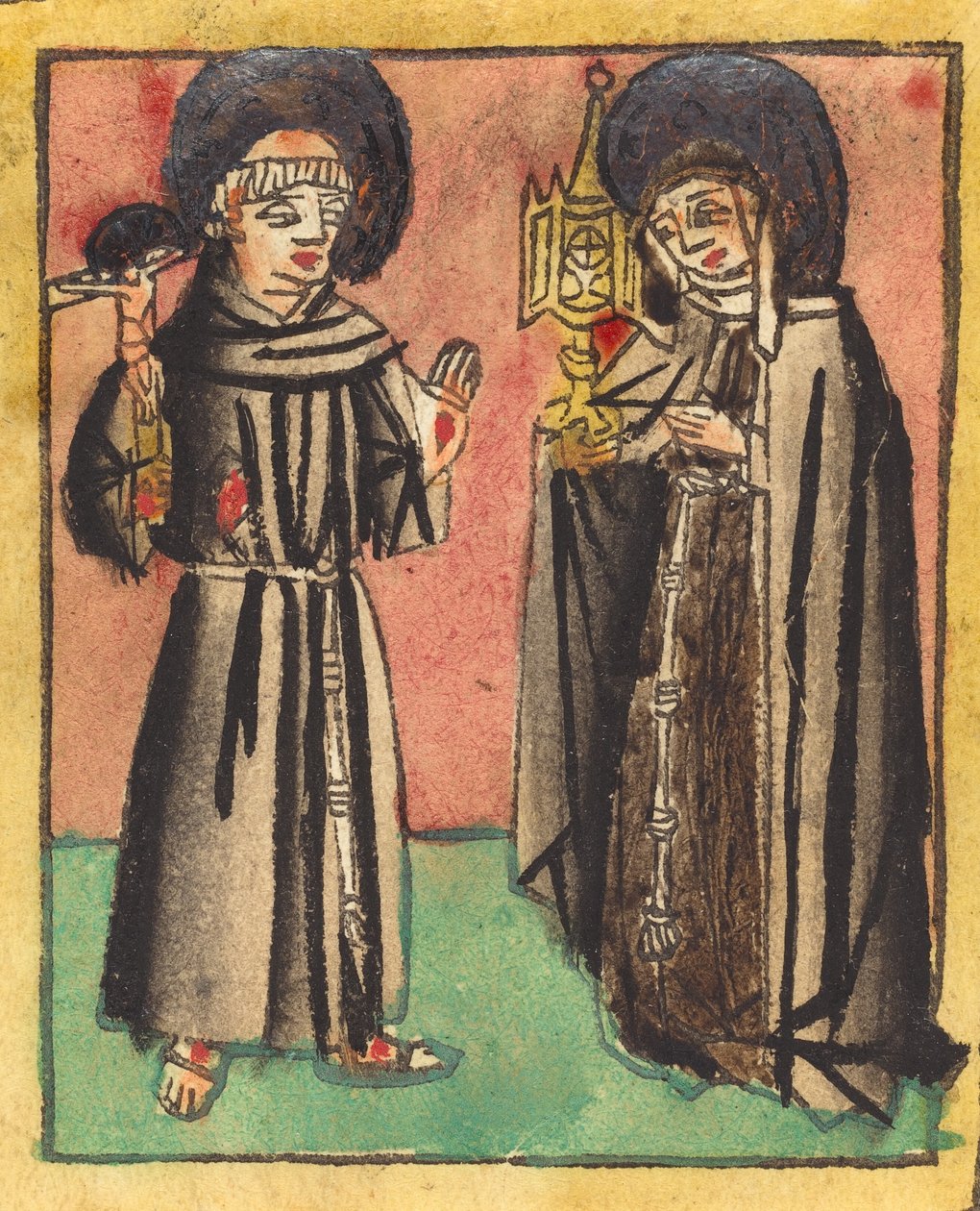 Saint Francis och Saint Clara, 14501470. av Unbekannt