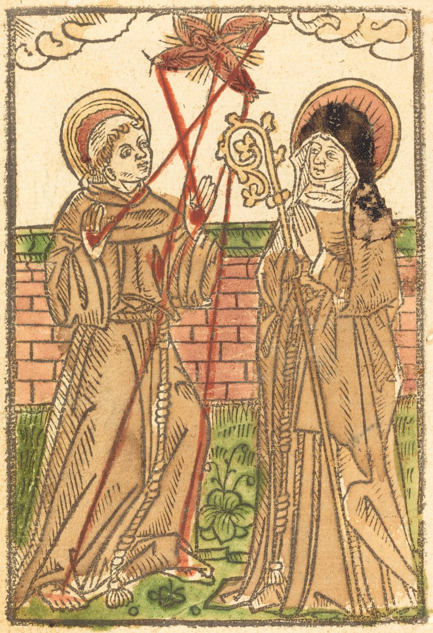 Saint Francis och Saint Clara, ca. 1480. av Unbekannt