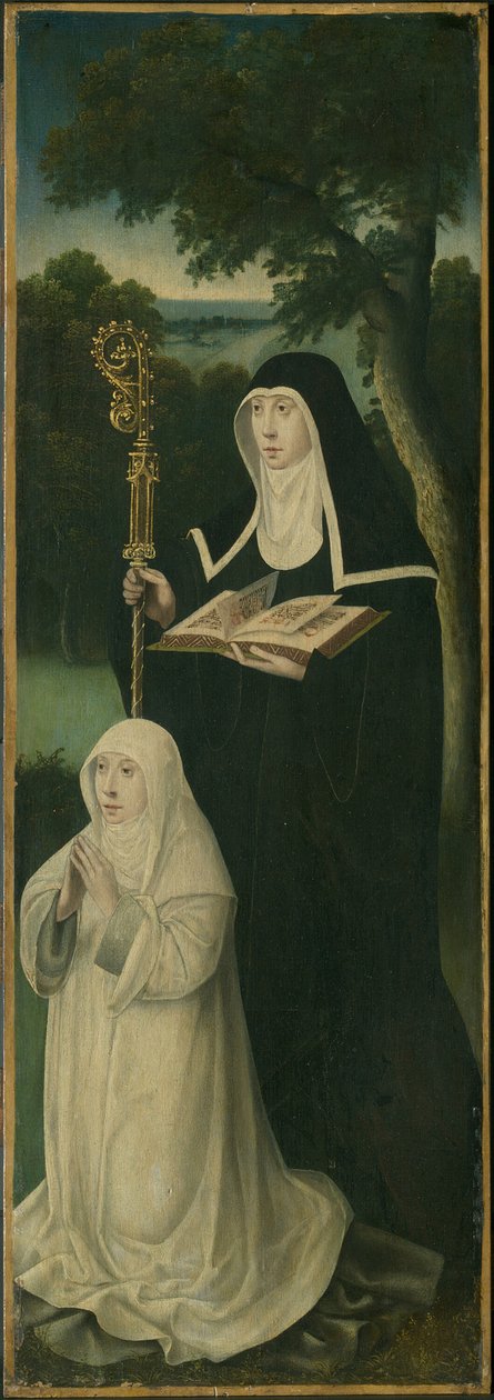 Saint Gertrude of Nivelles and a Augustinian Canoness, 152550. av Unbekannt
