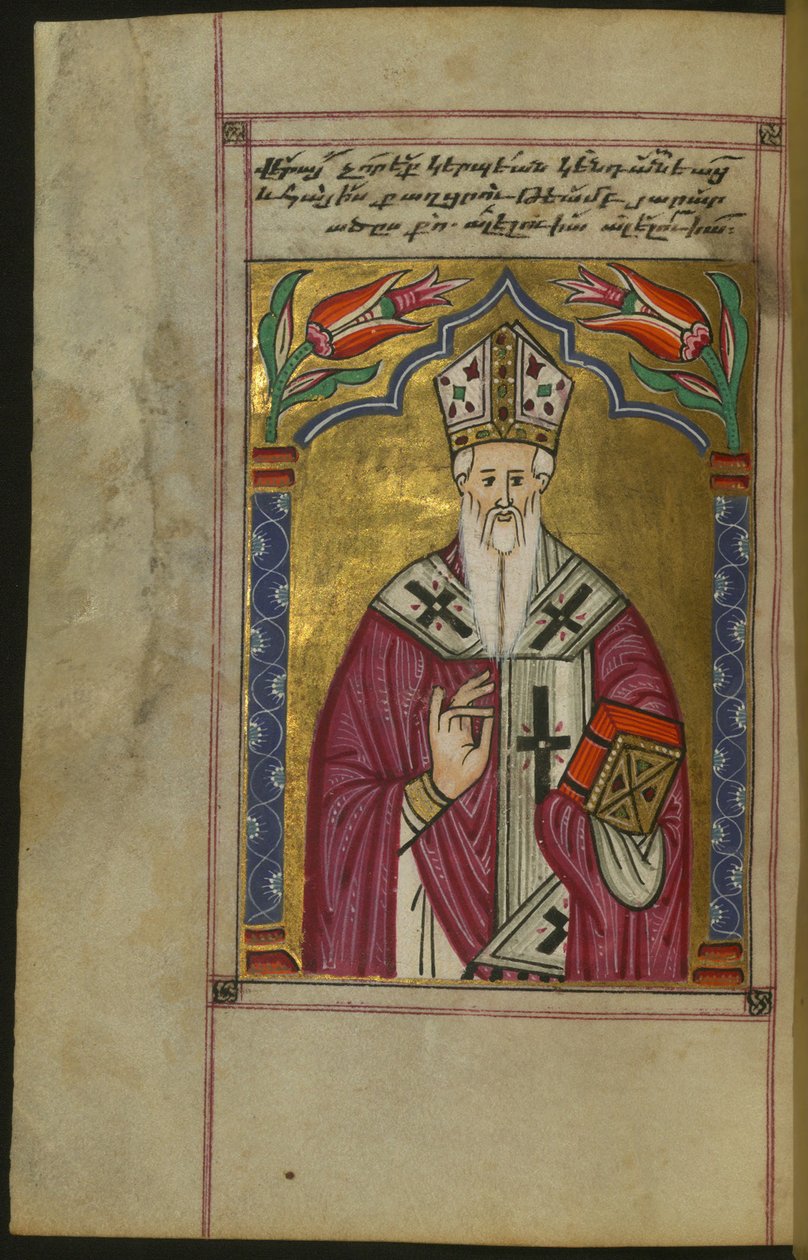 Saint Gregory the Illuminator Från: Psalmmanuskript, Konstantinopel, 1678 av Unbekannt