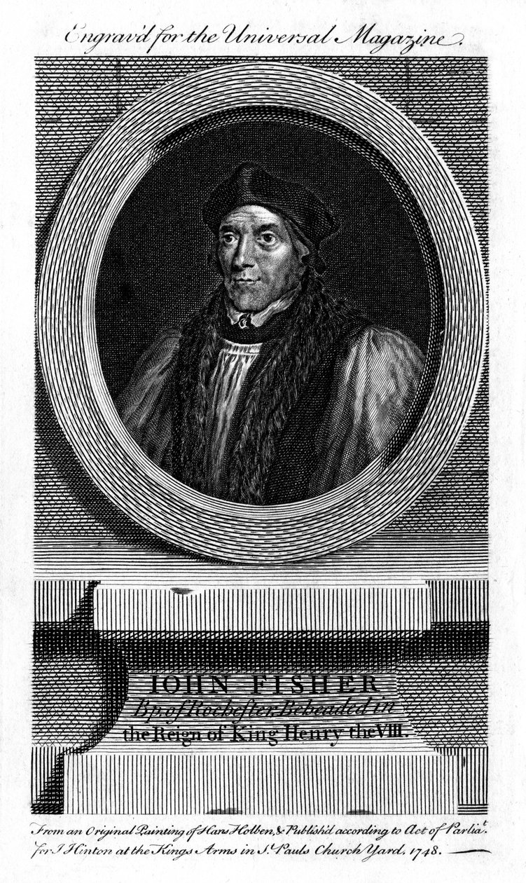 Saint John Fisher, engelsk katolsk biskop, kardinal och martyr, 1748 av Unbekannt