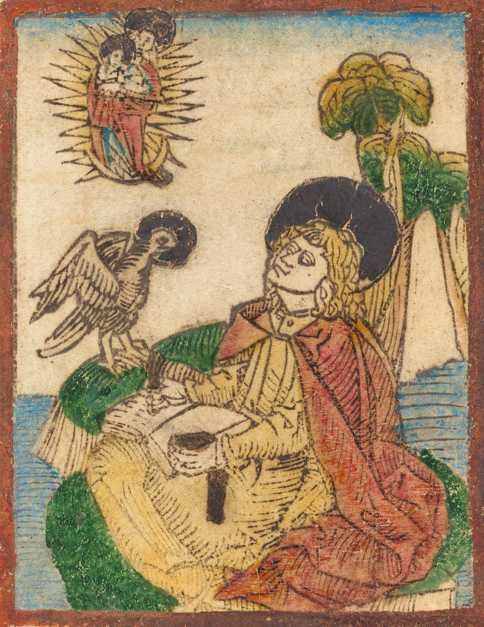 Saint John på ön Patmos, 14801490. av Unbekannt