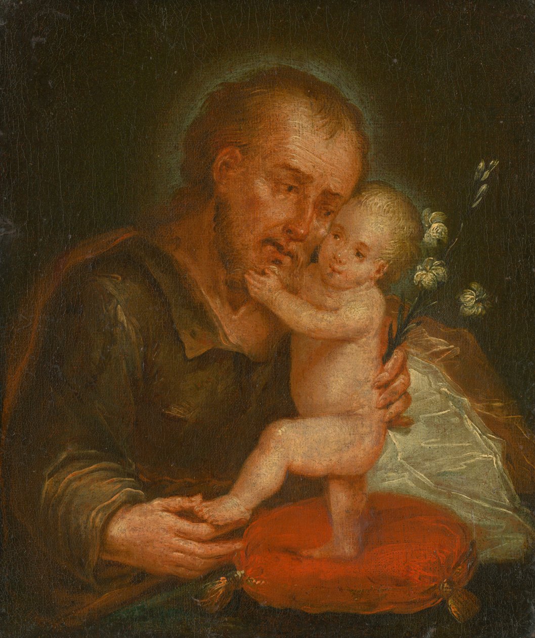Saint Joseph with Baby Jesus av Unbekannt