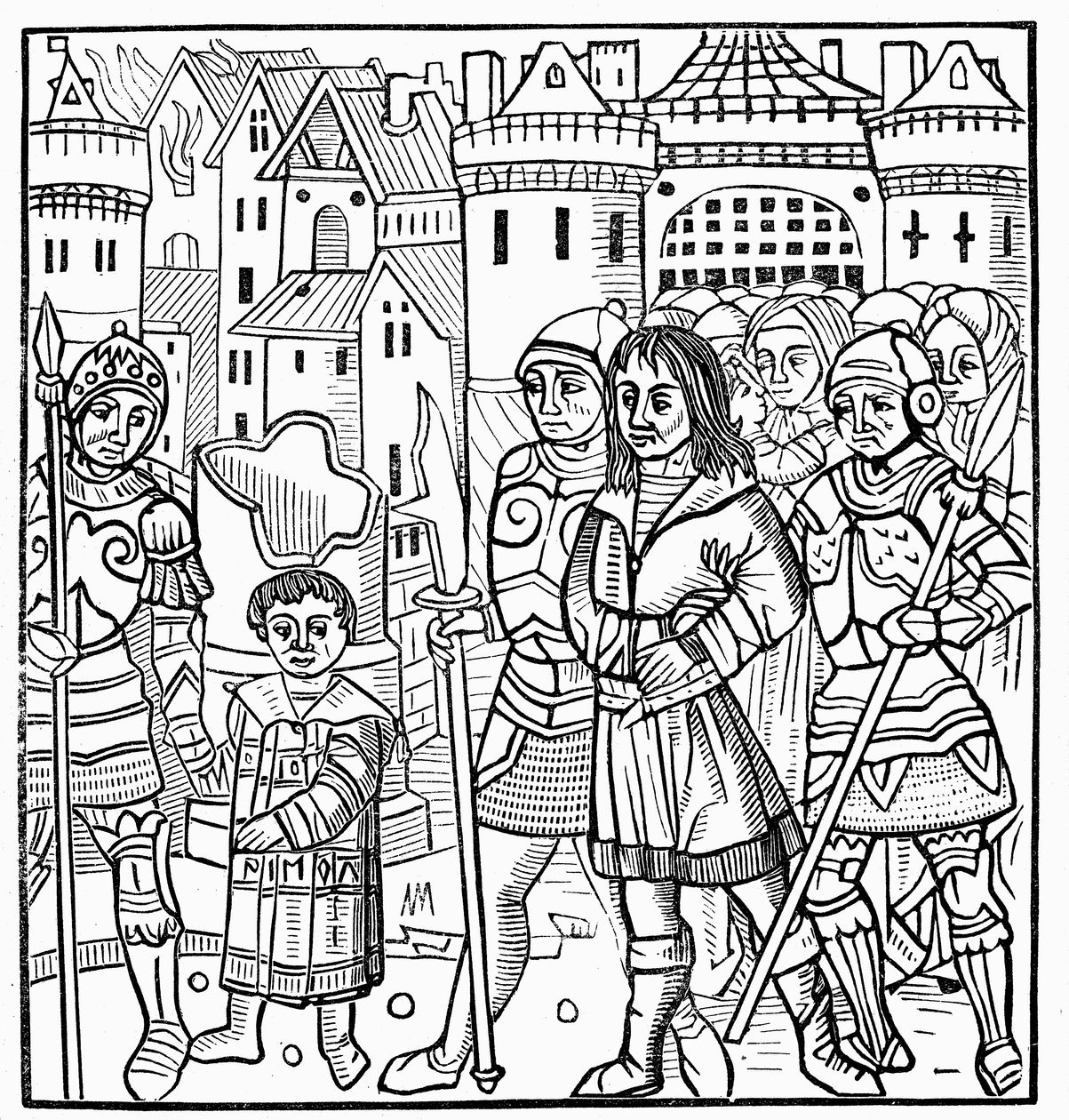 Saint Louis och hans bröder togs till fånga under det sjunde korståget, 1250 1522 av Unbekannt