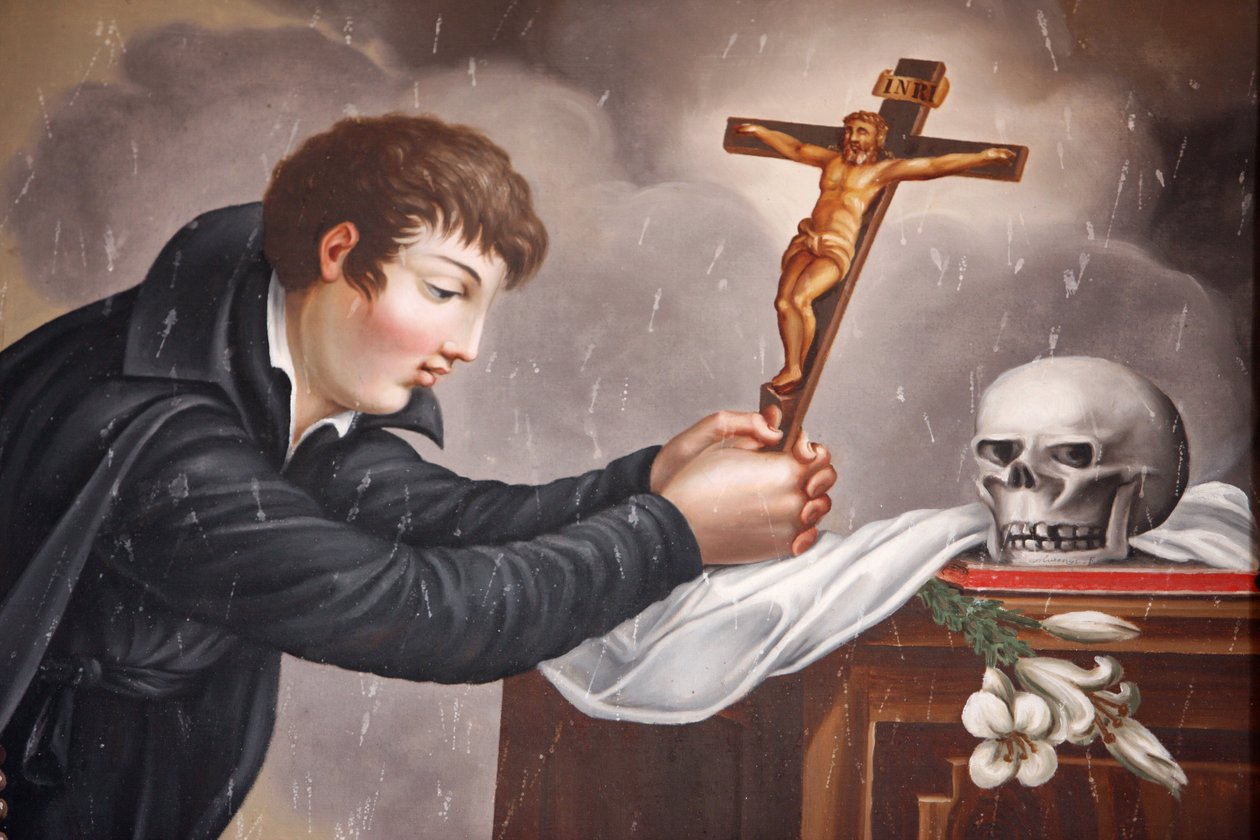 Saint Louis de Gonzague målning av Ferraris. Frankrike av Unbekannt