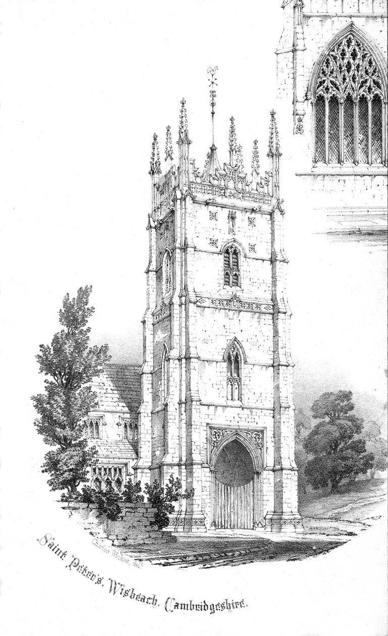 Saint Peters Church, Wisbech, Cambridgeshire, c1850-talet av Unbekannt