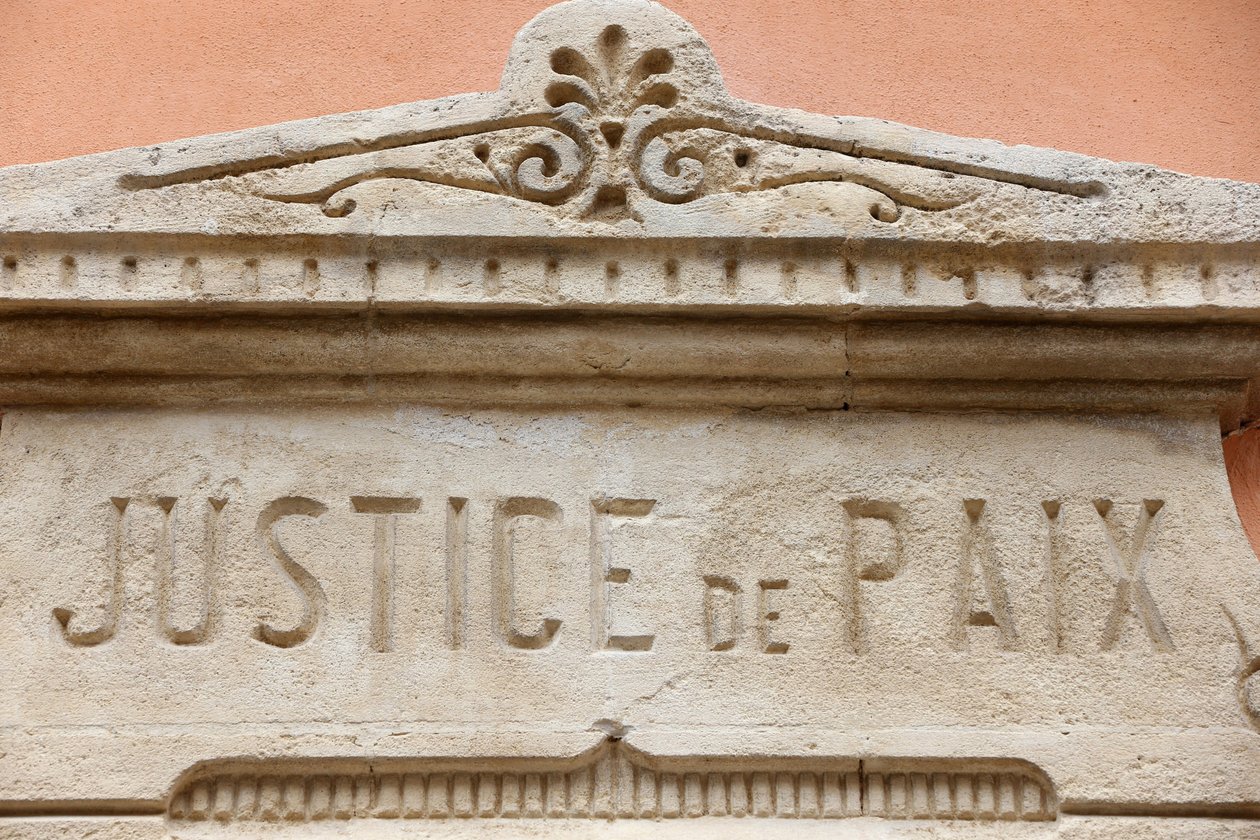 Saint Tropez, stadshuset. Rättvisa och fred, Saint-Tropez, Frankrike av Unbekannt