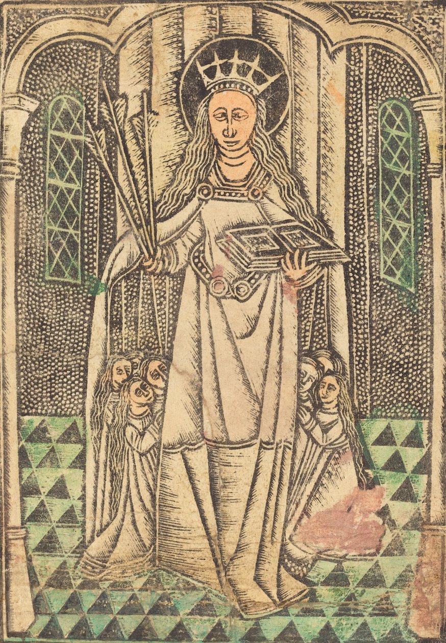 Saint Ursula som beskyddarinna, 1480 eller efter. av Unbekannt