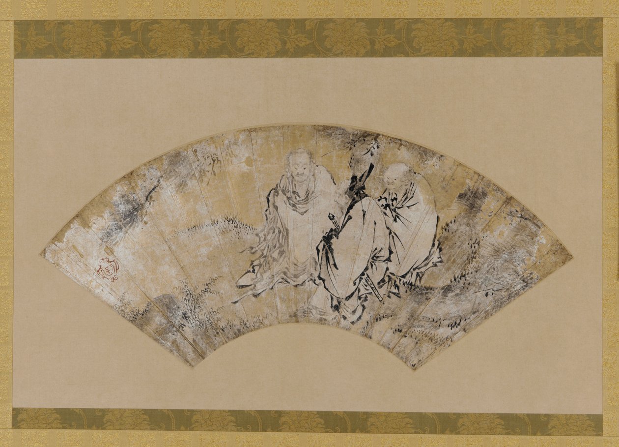 Sakyamuni, Konfucius och Lao-tzu under en tall, Muromachi-perioden, 1392-1 av Unbekannt