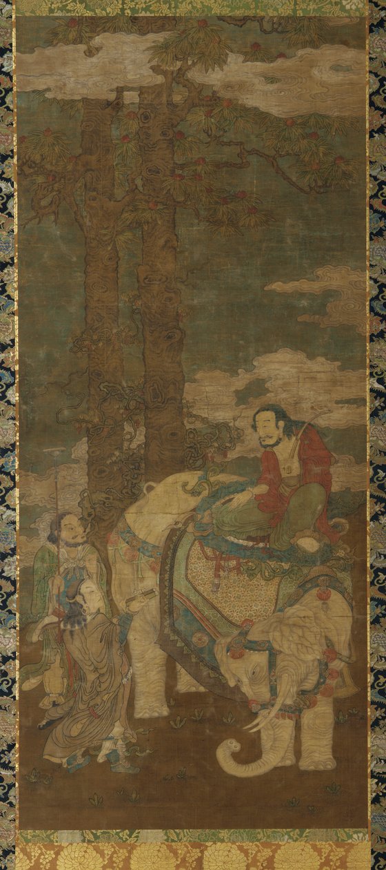 Sakyamuni på en elefant, 1500-1600-talet. av Unbekannt