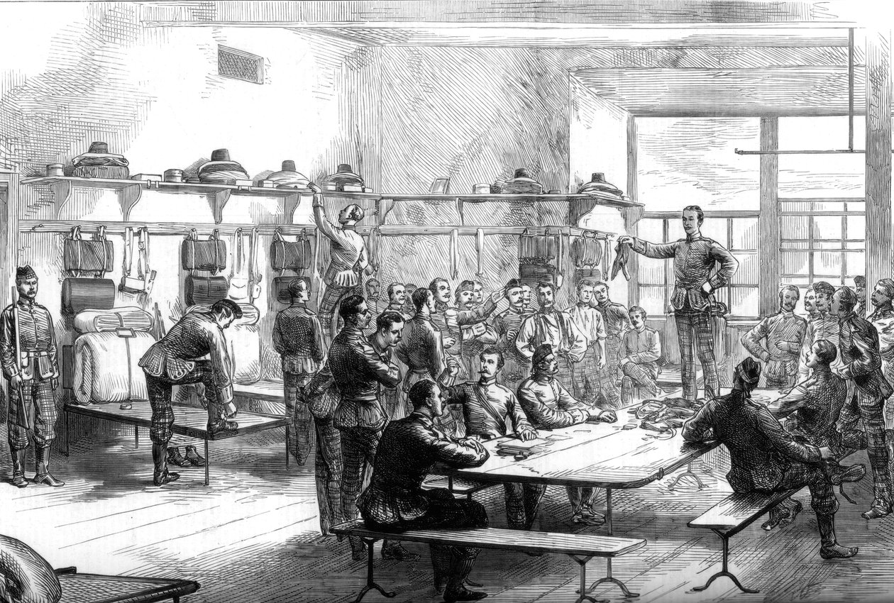 Försäljning av en desertörssats i kasernen, 1875 av Unbekannt