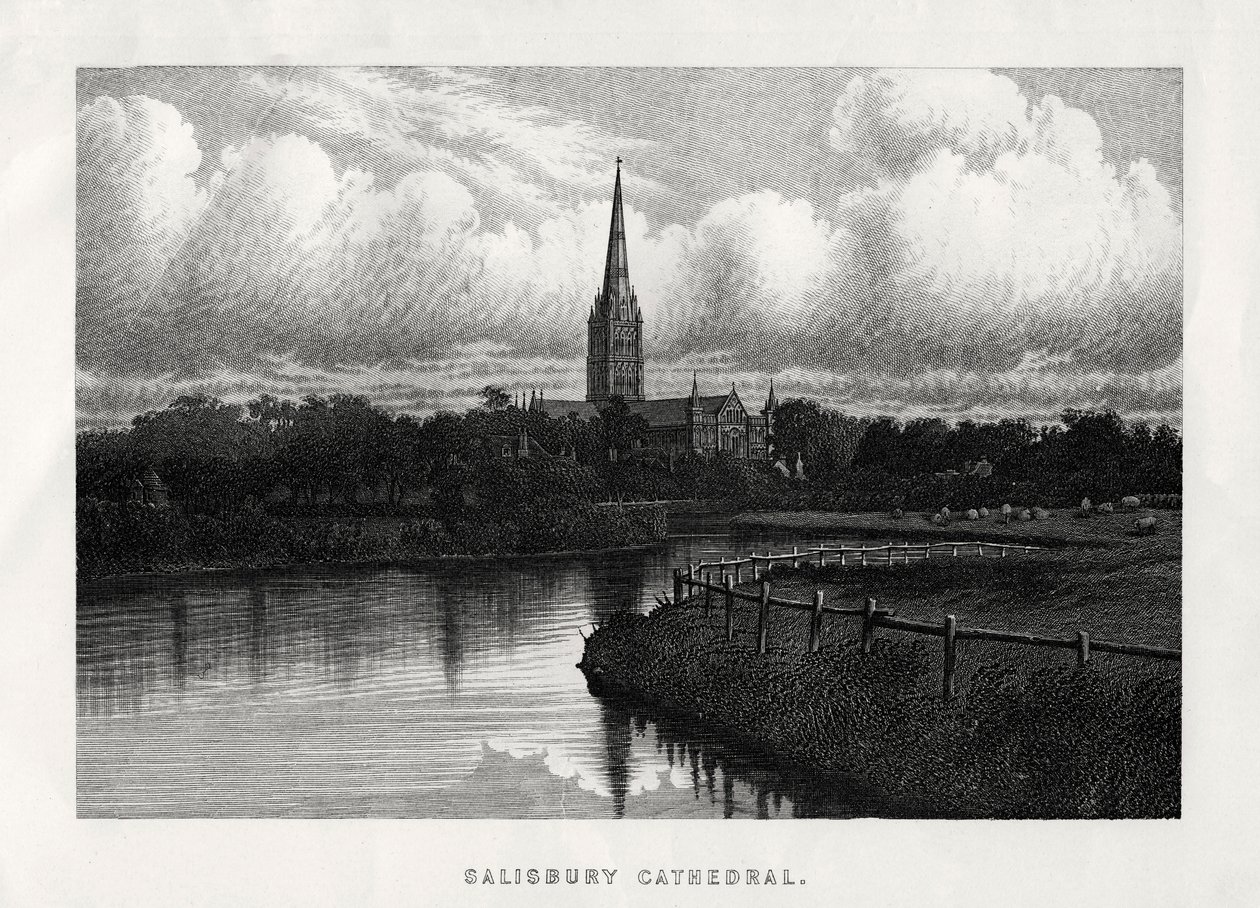 Salisbury Cathedral, Wiltshire, England, 1800-talet av Unbekannt