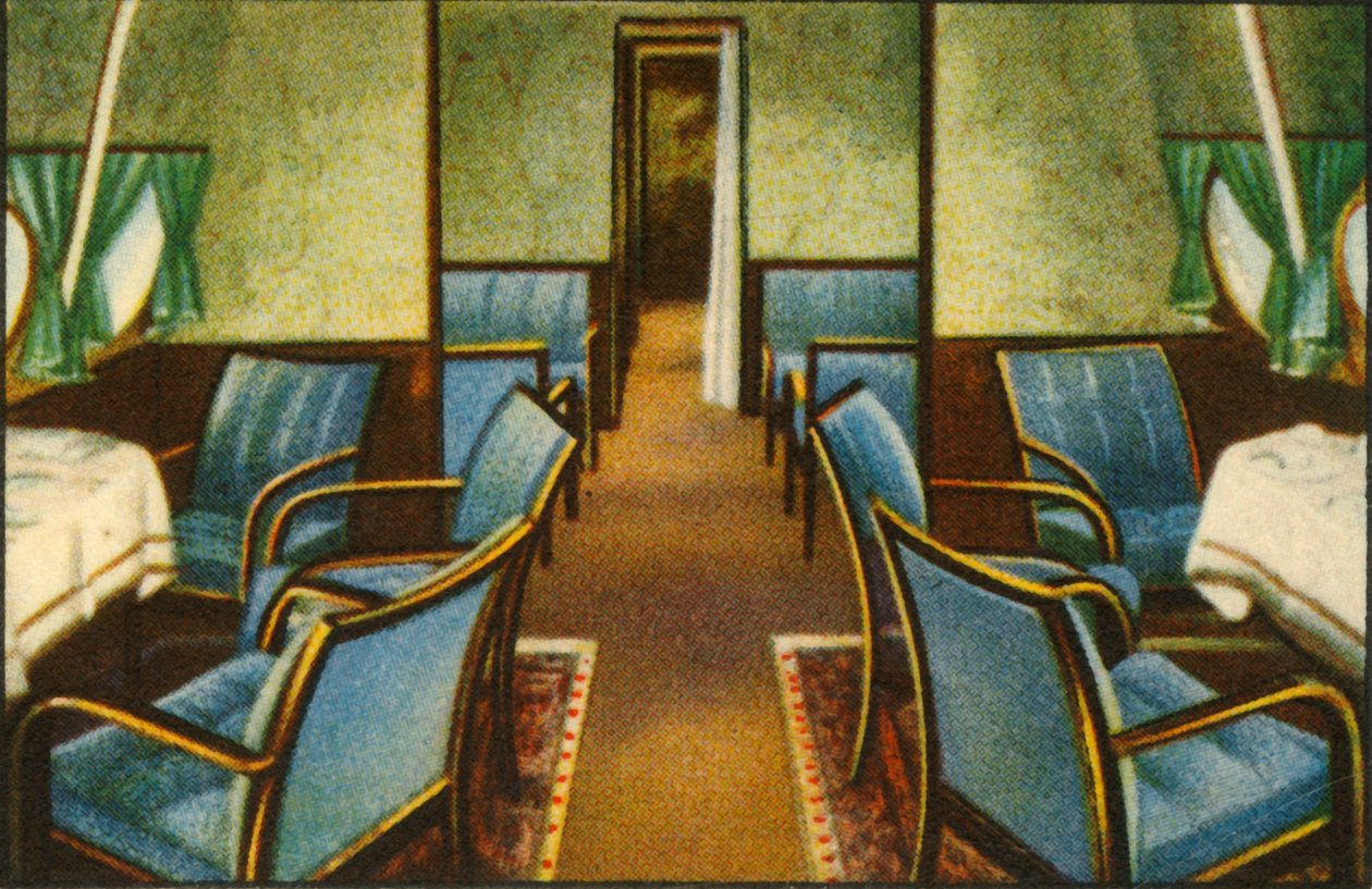 Salong ombord på Dornier Do X-flygbåten, 1920-talet, 1932. av Unbekannt