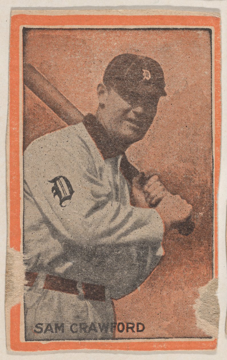 Sam Crawford, från Baseball Players set W500 Orange Borders, 1910. av Unbekannt
