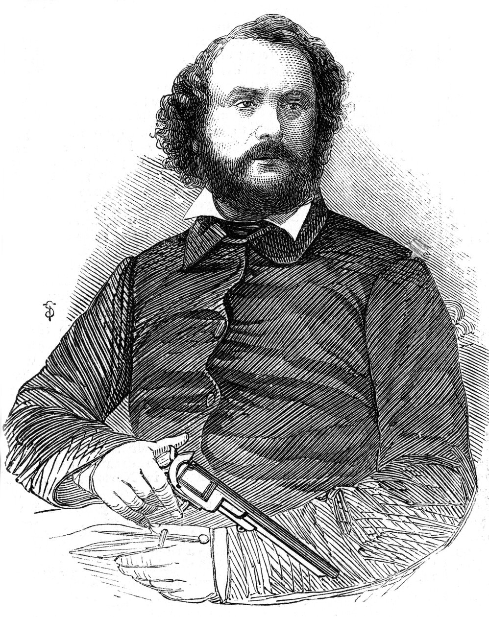 Samuel Colt 1814-1862, uppfinnare av Colt-revolvern, 1856 av Unbekannt