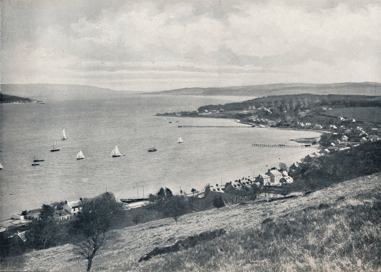 Sandbank - Från öster, visar Sandbank och Kilmun, 1895 av Unbekannt