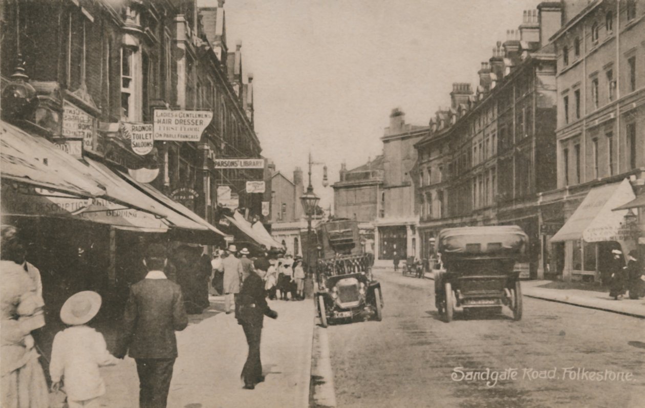 Sandgate Road, Folkestone, sent 1800-tidigt 1900-tal av Unbekannt