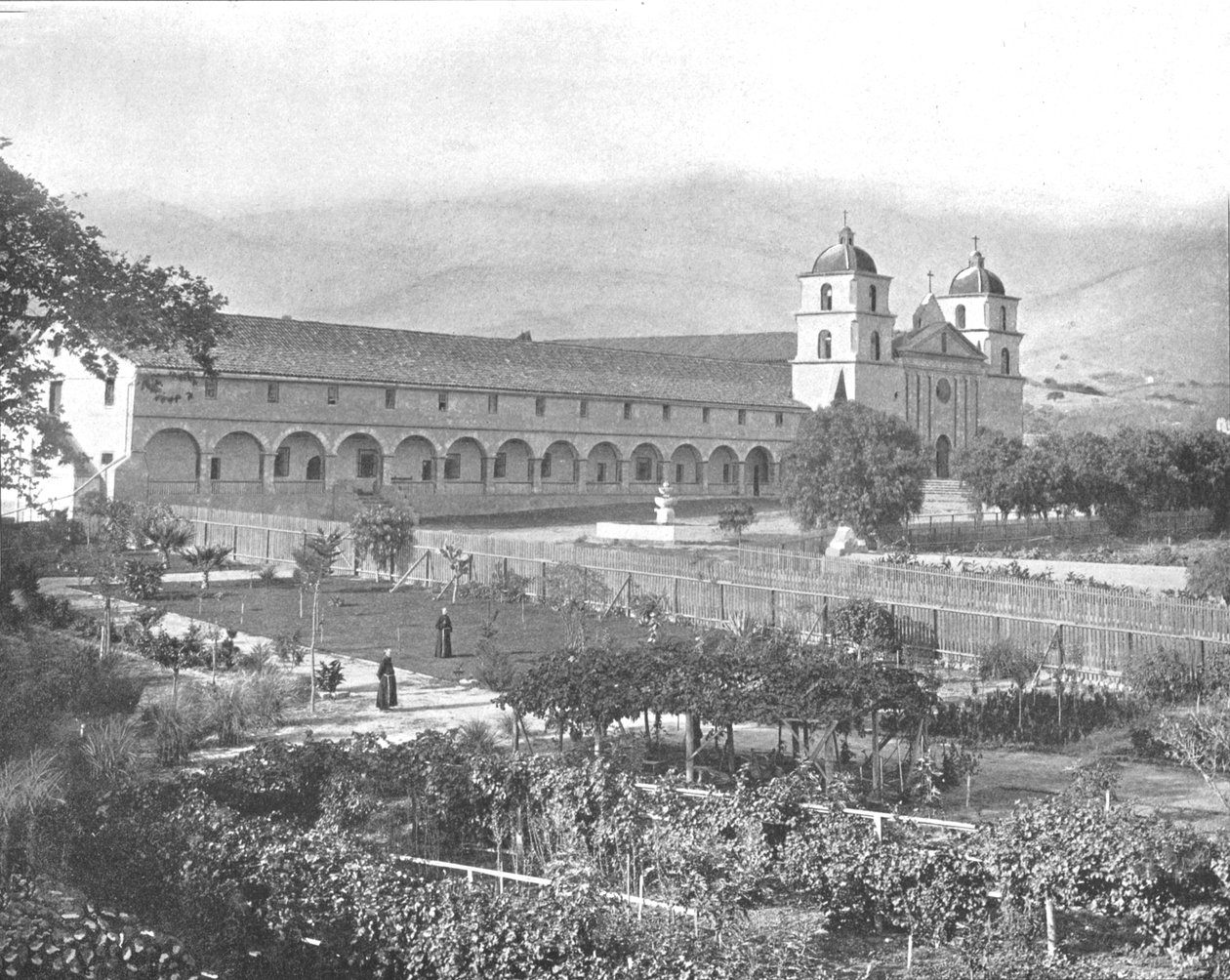 Santa Barbara Mission, Kalifornien, USA, c1900. av Unbekannt