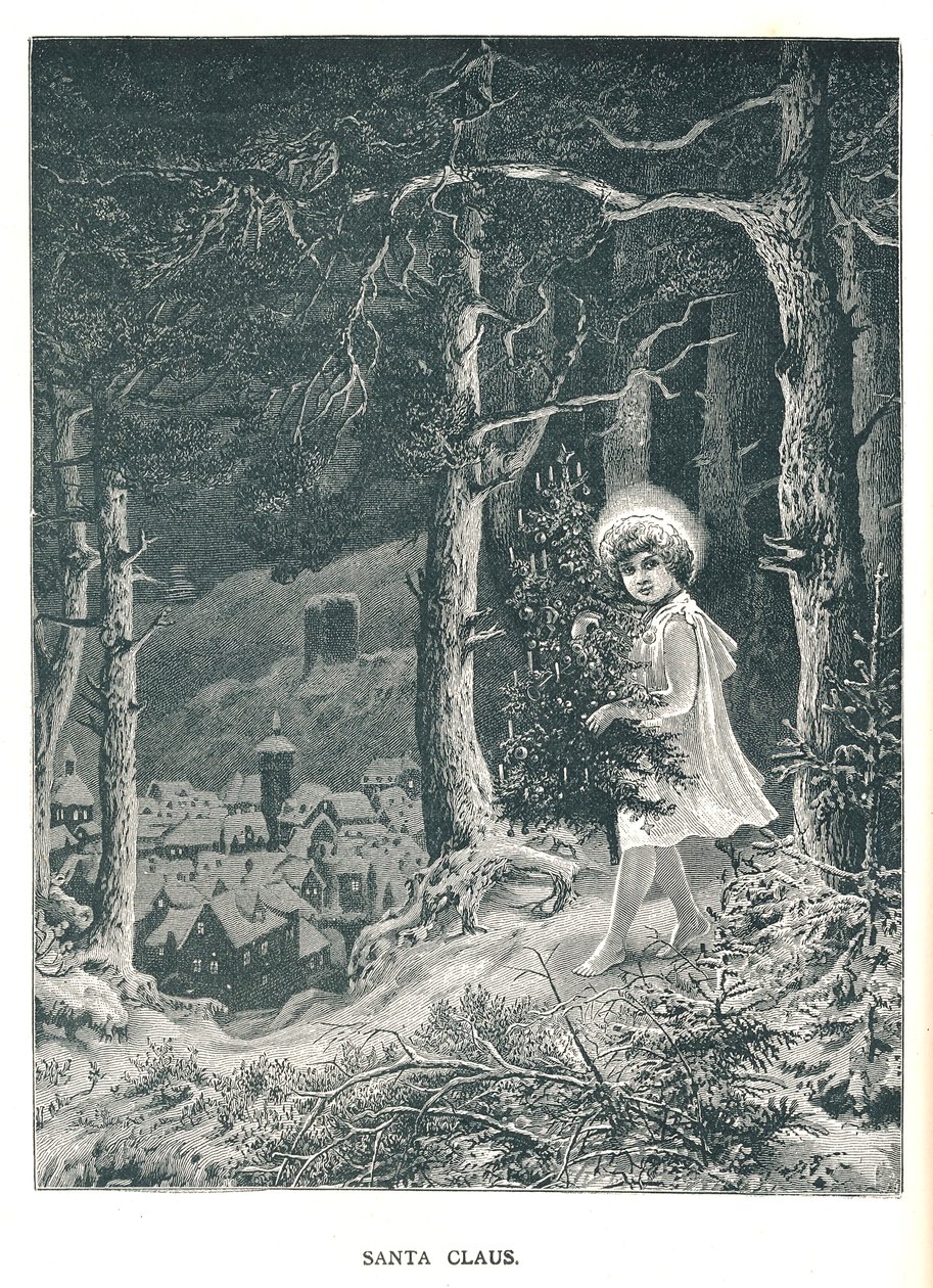 Santa Claus.Illustration från The Strand Magazine januari-juni 1891 av Unbekannt