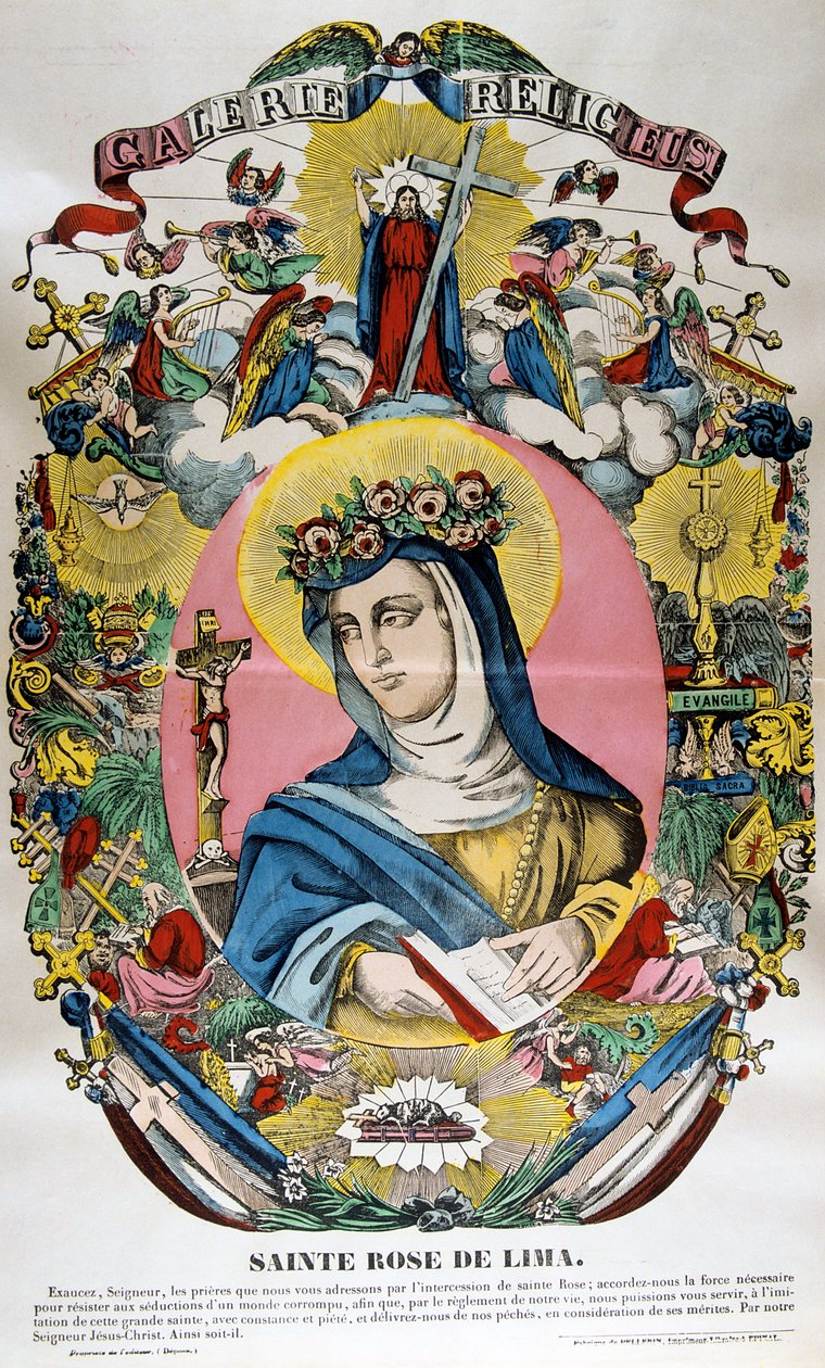 Santa Rosa av Lima, 1800-talet av Unbekannt