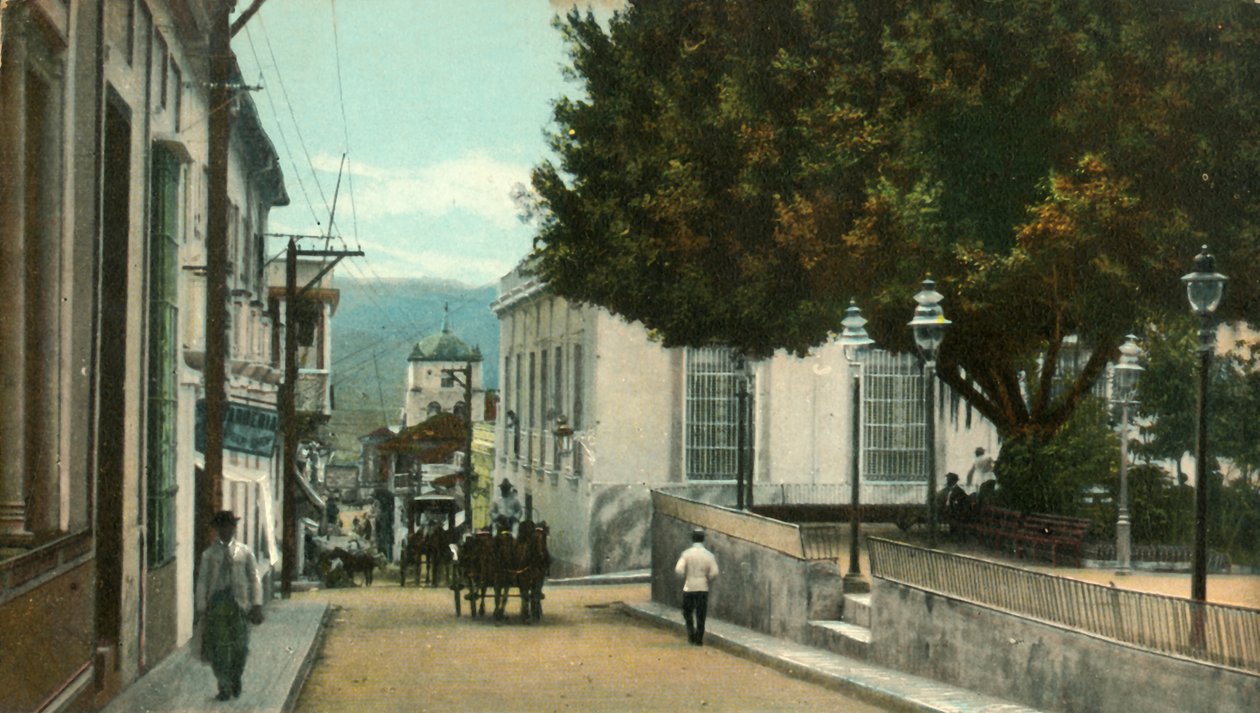 Santiago de Cuba - Santo Tomas Street, 1907. av Unbekannt